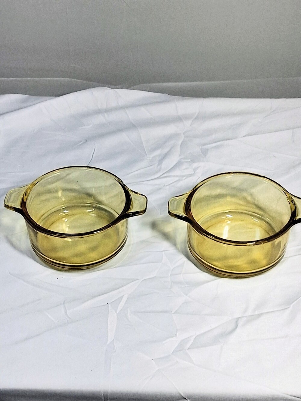 Set Of 2 Mexico Forte Crisa 13 Oz. Pyr-O-Rey Amber Small Casserole Baking Dishes